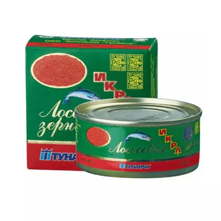 Икра "ТУНАЙЧА" лососевая зернист. Горбуша 100 гр. ж/б.